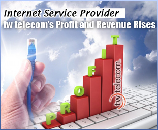 internet service provider tw telecom's profit and revenue rises