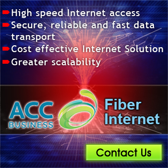 Get High Speed ACC Fiber Internet Connection that offers secure, reliable and fast data transport, greater reliability and cost effective Internet Solution.